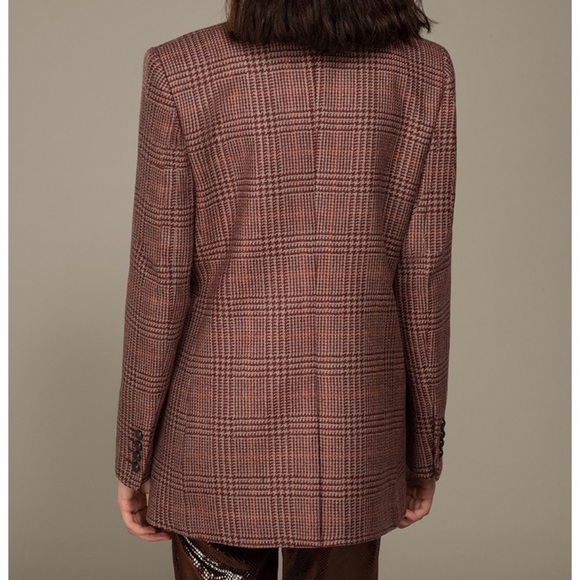 NWT Blazé-Milano Marybelle Plaid Double-Breasted Blazer - Picture 6 of 16